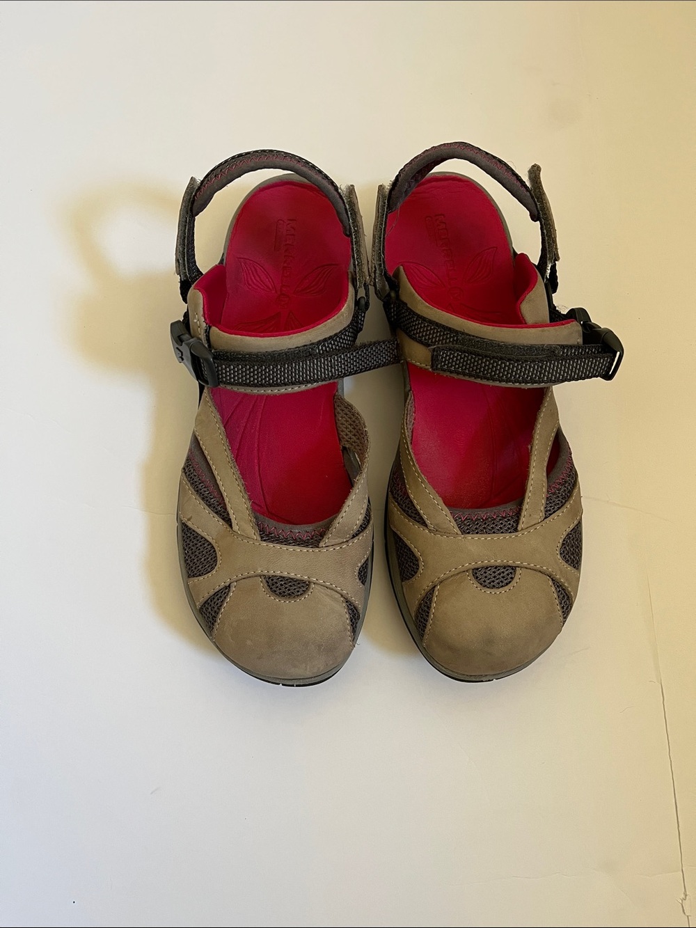 Merrell Brown and Pink Girls' Closed-Toe Sandals